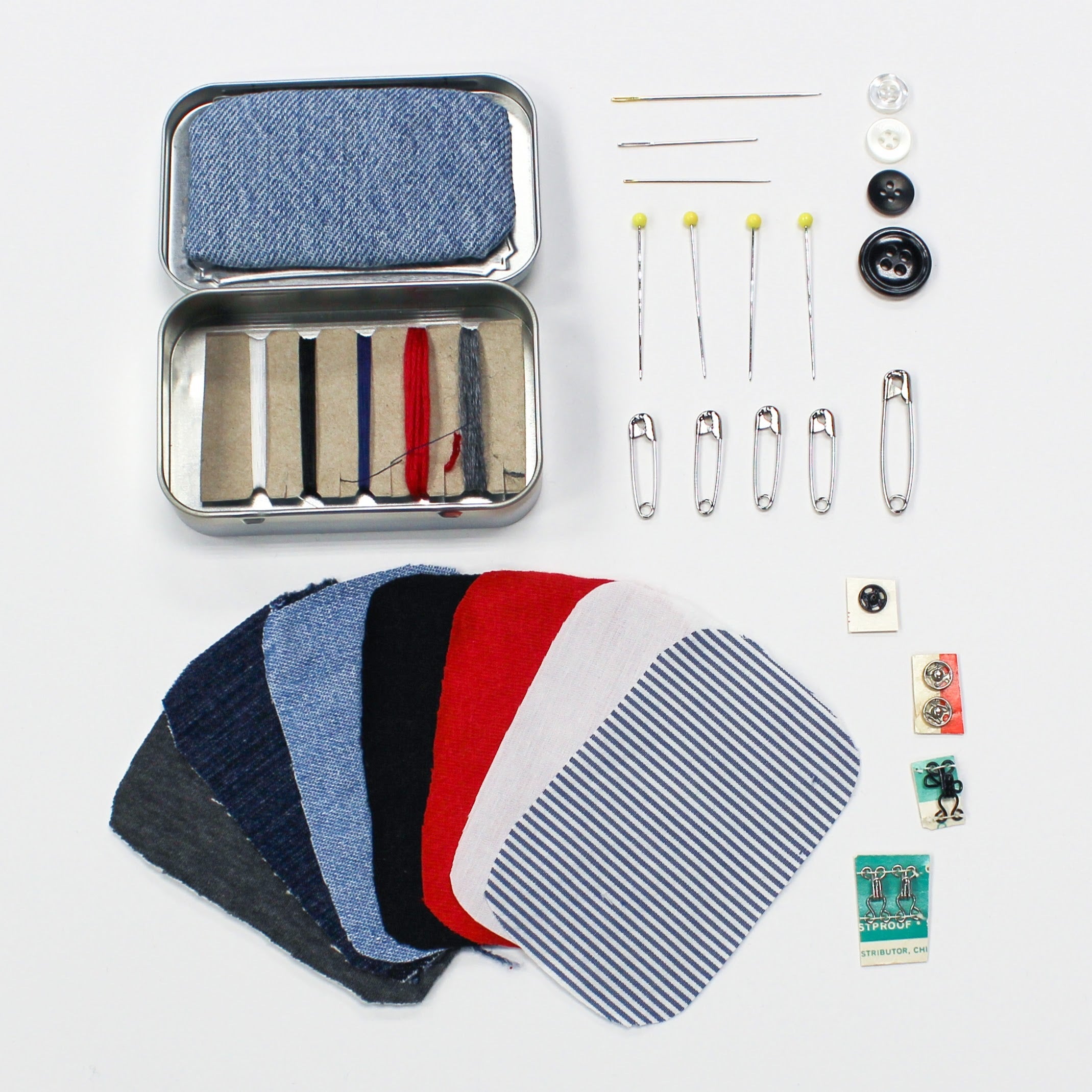Zero waste travel mending kit! All scraps and thread are leftovers